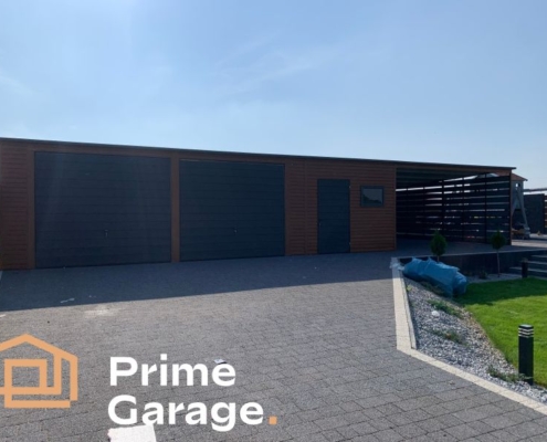 Garaż: szer: 15m x 6dł: m ciemny złoty dąb