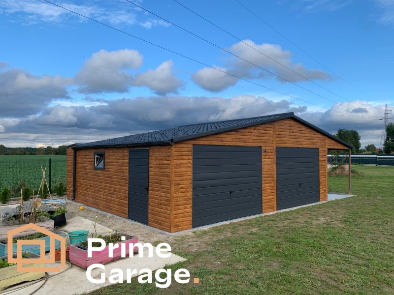 Garaż: szer: 9.7m x 6dł: m jasny złoty dąb