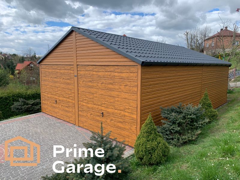 Garaż: szer: 6 m x dł: 9 m jasny złoty dąb