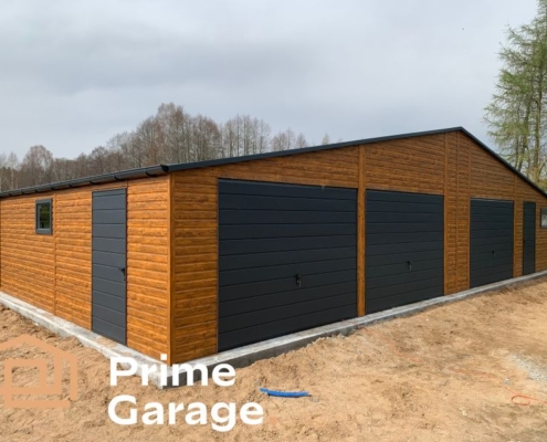 Garaż: szer: 14 m x dł: 7 m jasny złoty dąb