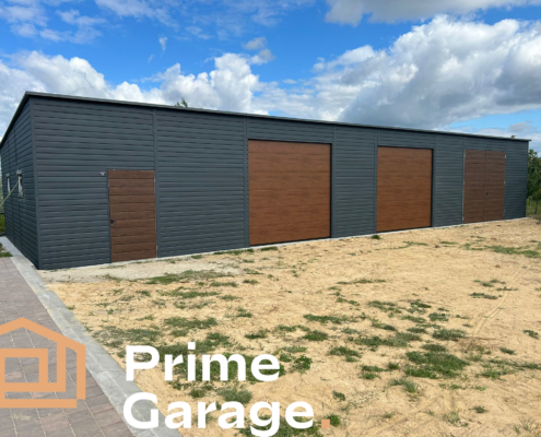 Garaż: szer: 15m x dł: 6 m jasny złoty dąb + wnęka + wiata