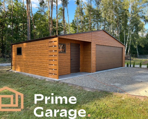 Garaż: szer: 9m x dł: 6 m jasny złoty dąb + wnęka