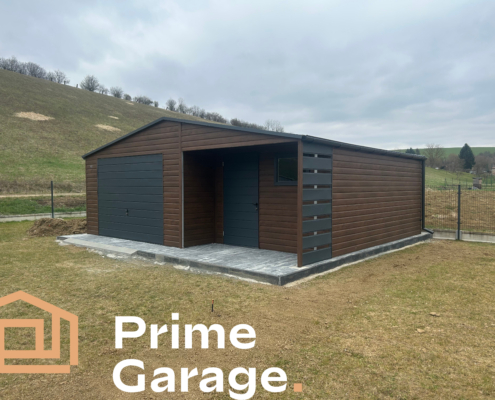 Garaż: szer: 7m x dł: 6 m orzech + wnęka